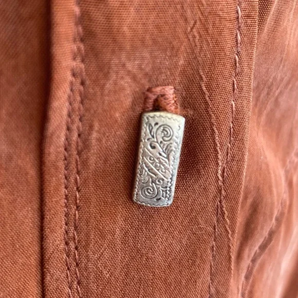 Longhorn men’s size medium rust red dress shirt - Picture 4 of 4